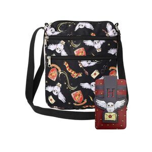 Harry Potter Crossbody Purse &  Hedwig Owl Card Holder Wallet 2 Piece Gift Set